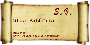 Slisz Valéria névjegykártya