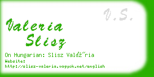 valeria slisz business card